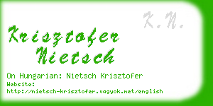 krisztofer nietsch business card